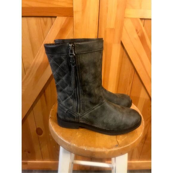 WOMEN'S ROCKET DOG BOOTS SIZE 7 Marble Gray Quilted Vegan w/ Side Zippers - Picture 1 of 6
